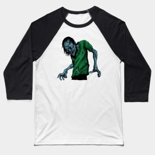 horror rainbow zombie in graveyard scary design Baseball T-Shirt